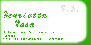 henrietta masa business card